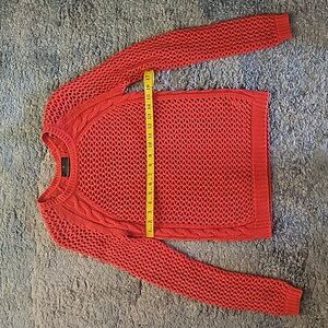 Coral crochet sweater